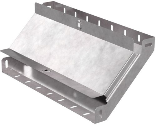 Угол для лотка вертикальный внутренний с крышкой Промрукав Стандарт 90град. 400х50 фото Угол для лотка вертикальный внутренний с крышкой Промрукав Стандарт 90град. 400х50 картинка